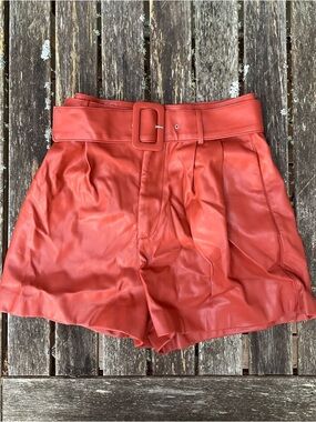 Zara Faux Leather Shorts
